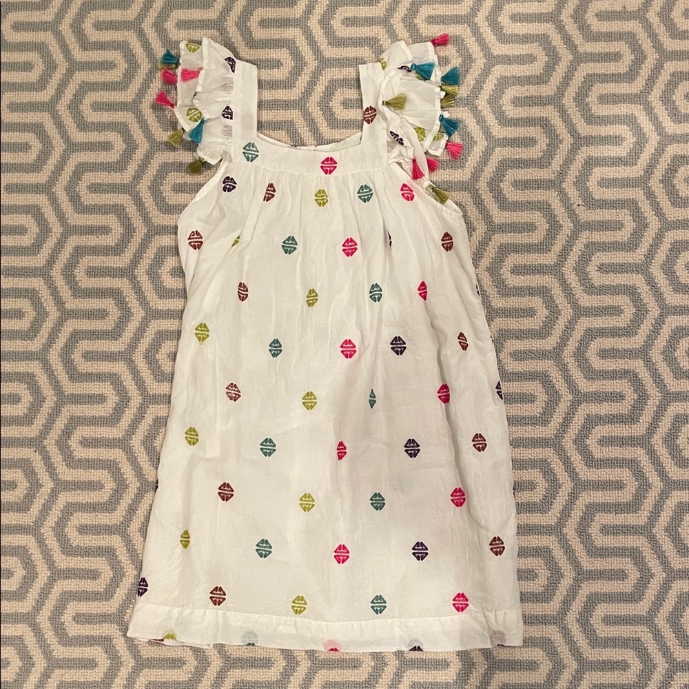 Roller Rabbit White Dress with Colorful Patterns